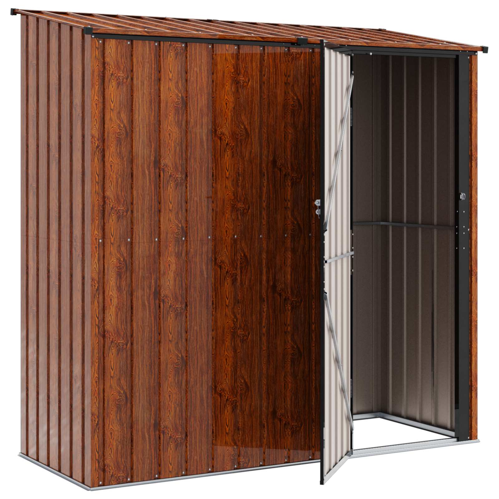 Vrtne šupe Smeđa 203 x 85,5 x 200 cm Metal