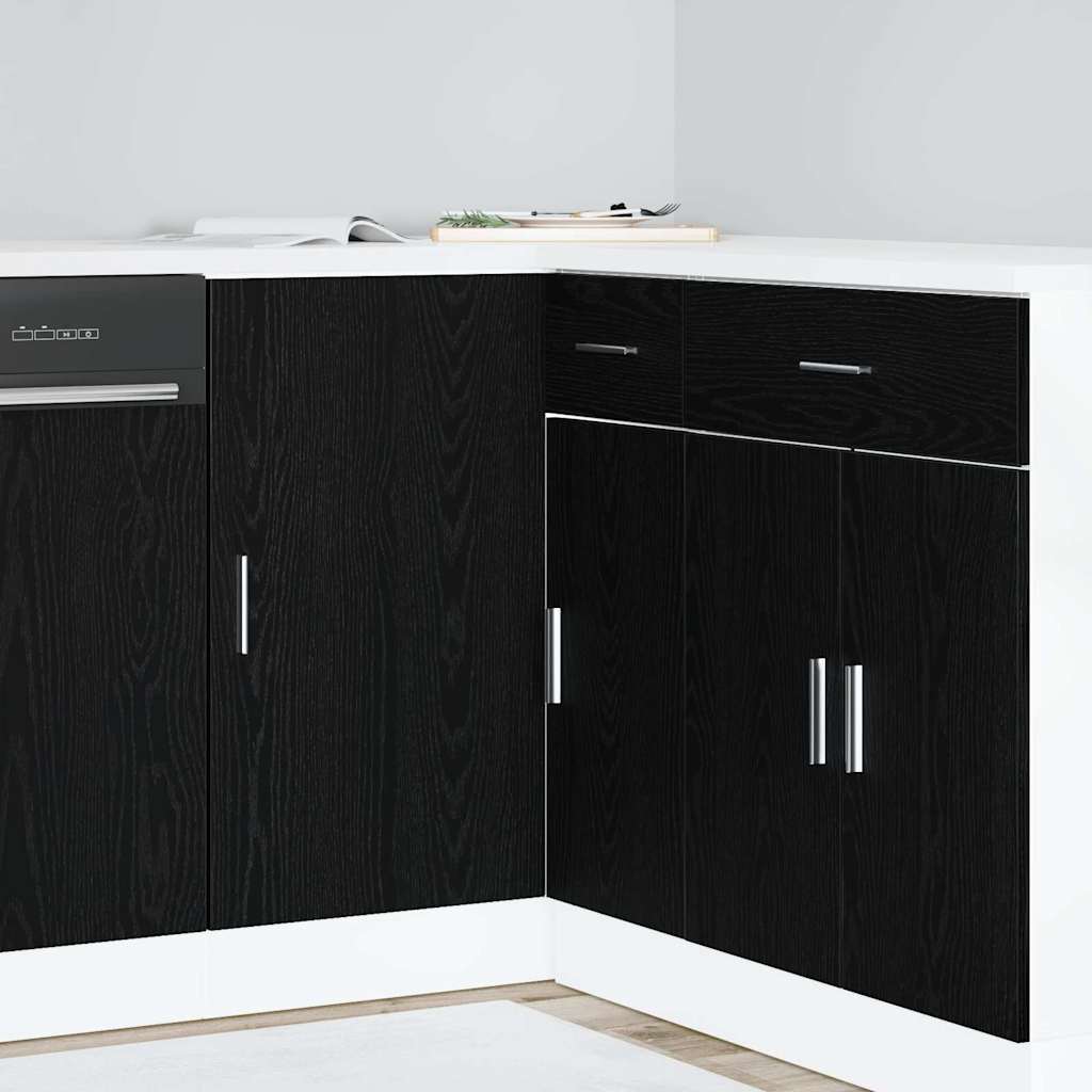 Kuhinjska Kutna Donja Vitrina Crni hrast 86 x 46 x 81,5 cm