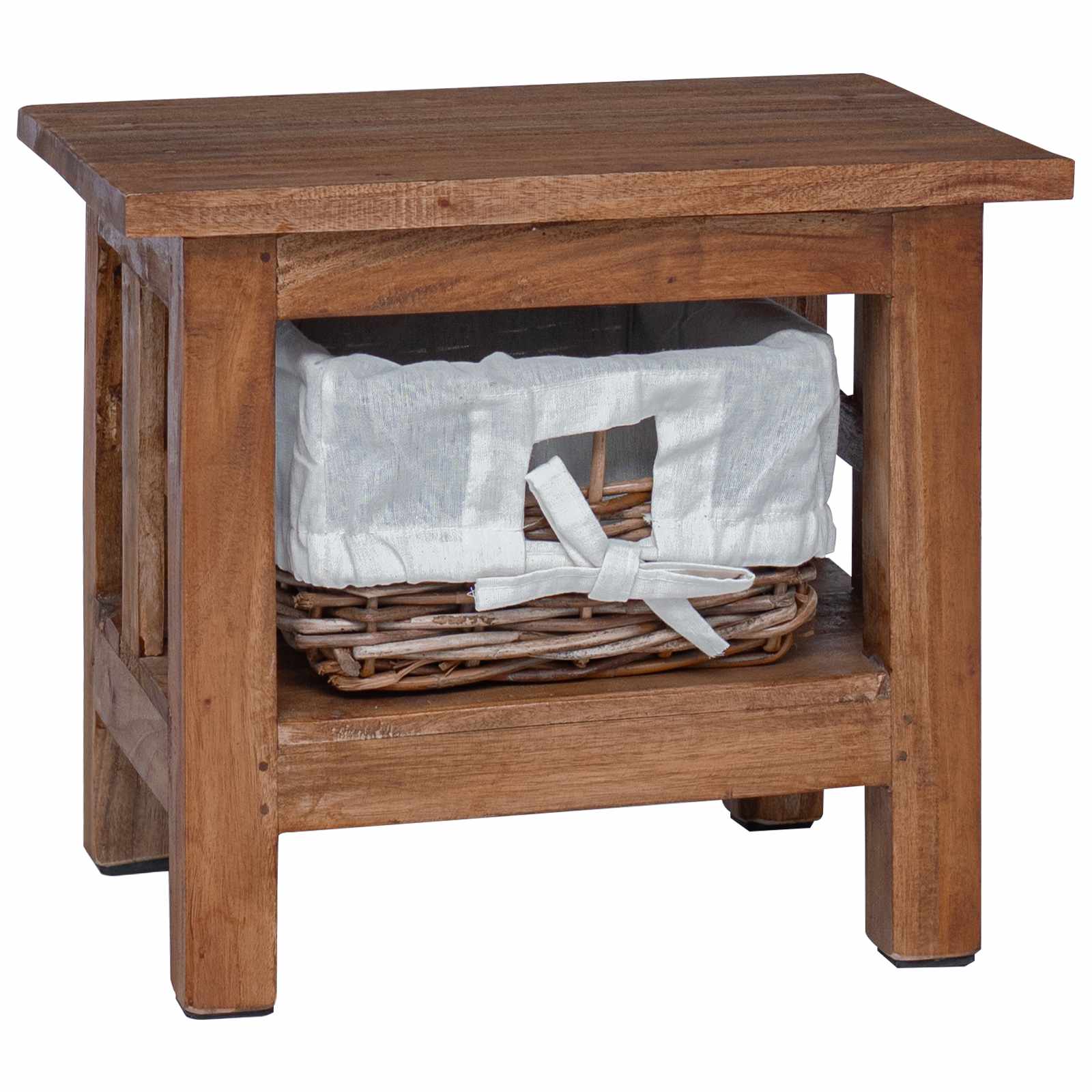 Bocni stol Smeđa 38 x 28 x 35 cm Čvrsto mahagonijevo drvo