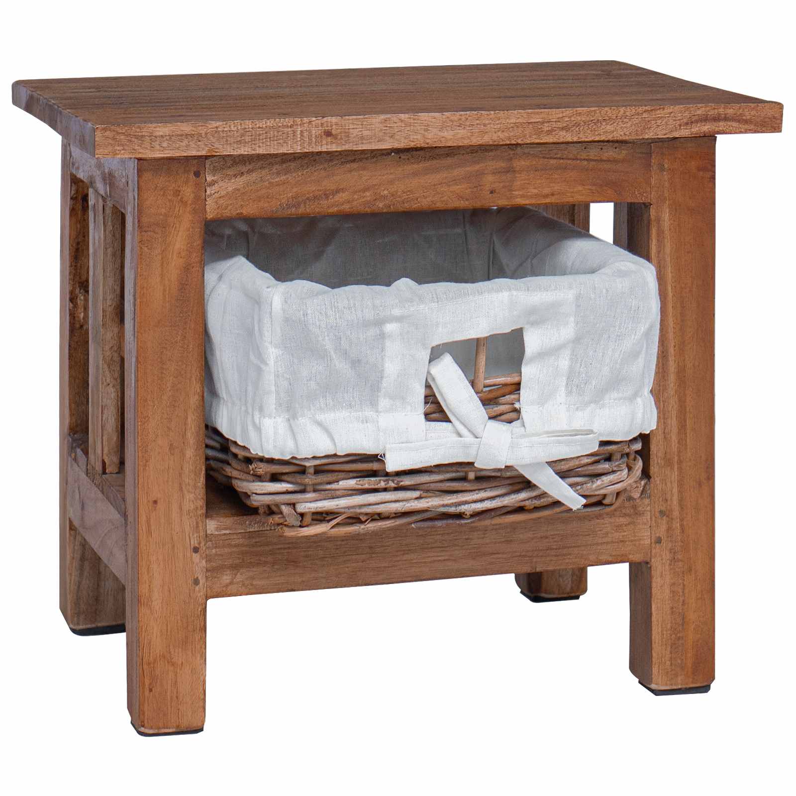 Bocni stol Smeđa 38 x 28 x 35 cm Čvrsto mahagonijevo drvo