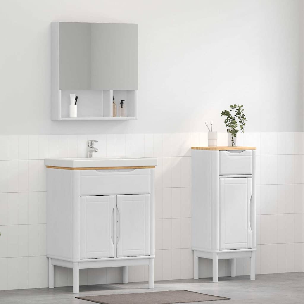 Set namještaja za kupaonicu s ladicama Zidne FLORO 2 pcs Bijelo