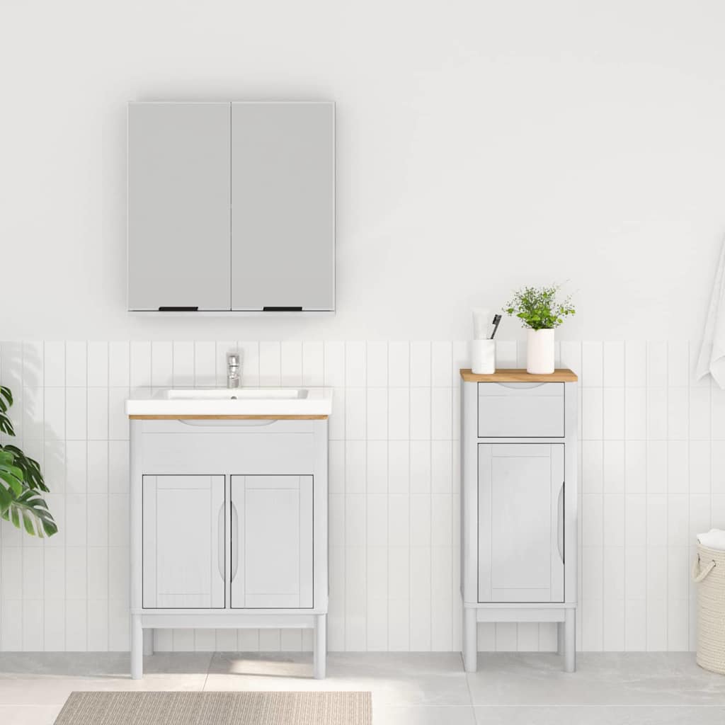Set namještaja za kupaonicu s ladicama Zidne FLORO 2 pcs Bijelo