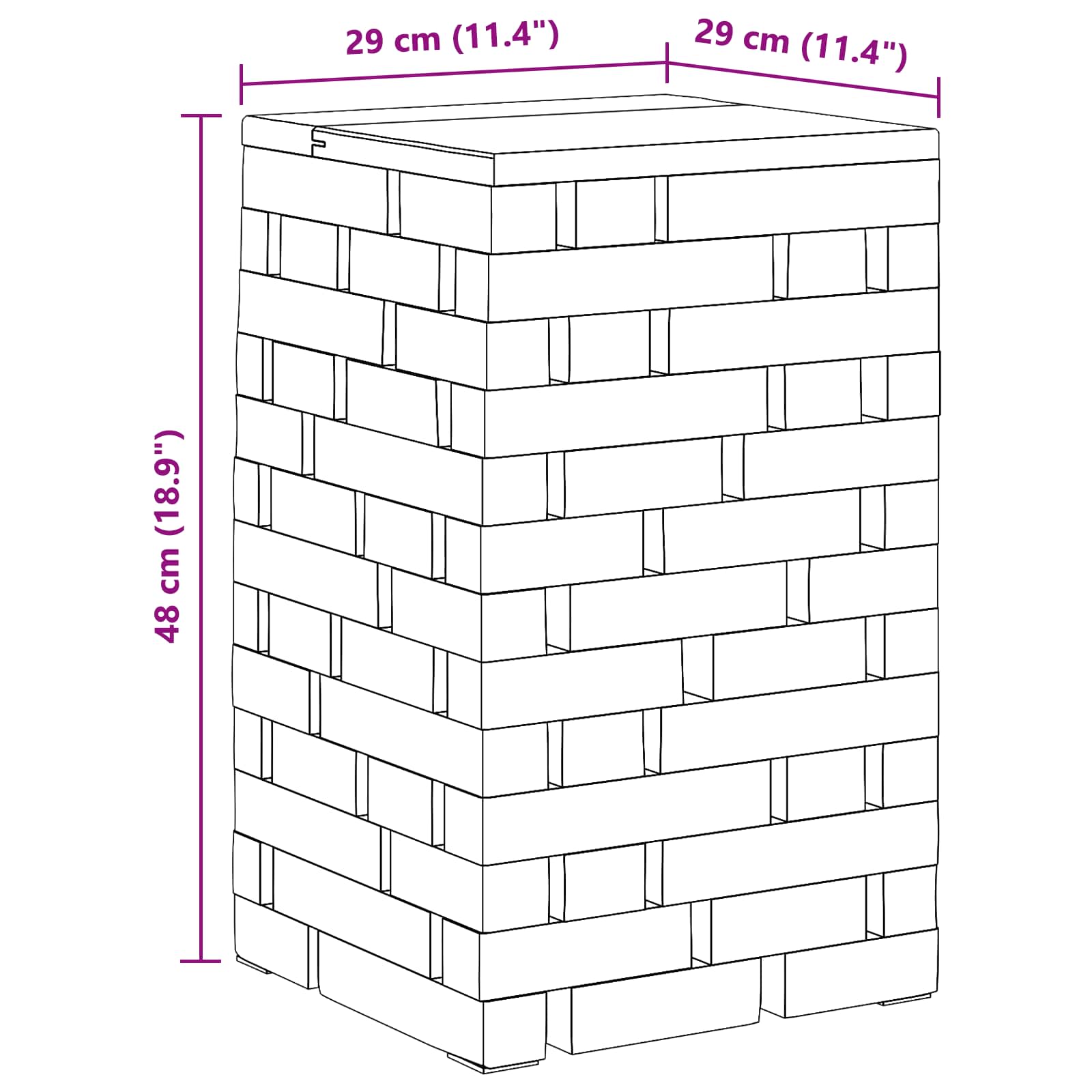 Stolica Prirodna 29 x 29 x 48 cm Čvrsto drvo iz reciklaže