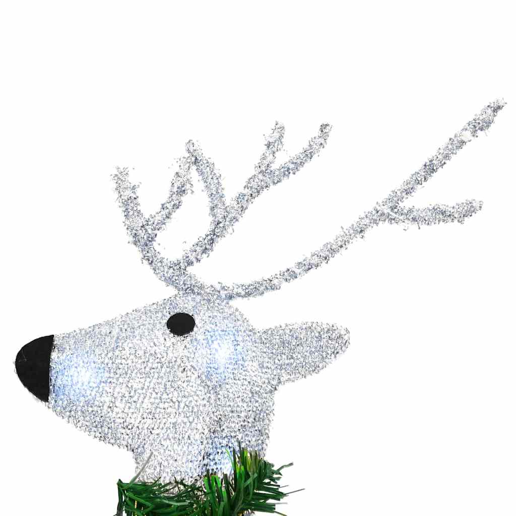 LED Riječni jeleni 4 pcs Srebrno tkanina