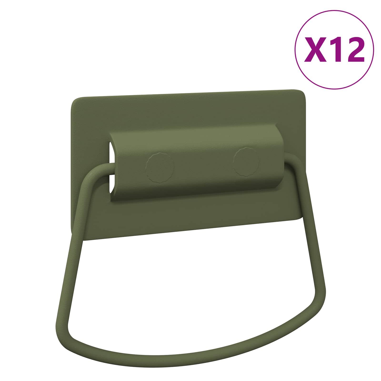 Ručke za ormariće 12 pcs Maslinasto zelena 85 x 45 mm Metal