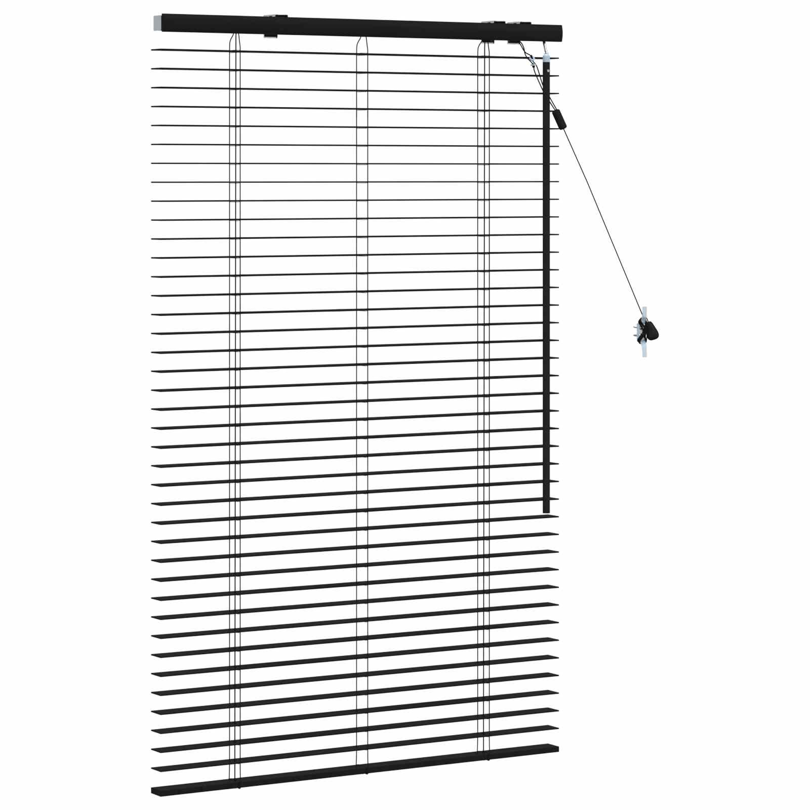 Venecijanska roleta Crna 75 x 130 cm 35 mm