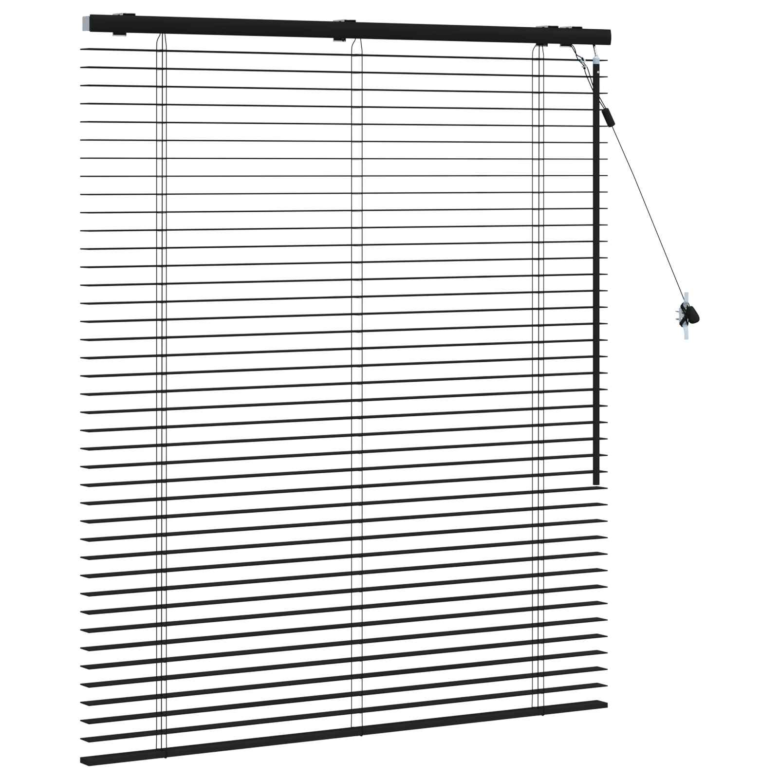 Venecijanska roleta Crna 110 x 130 cm 35 mm