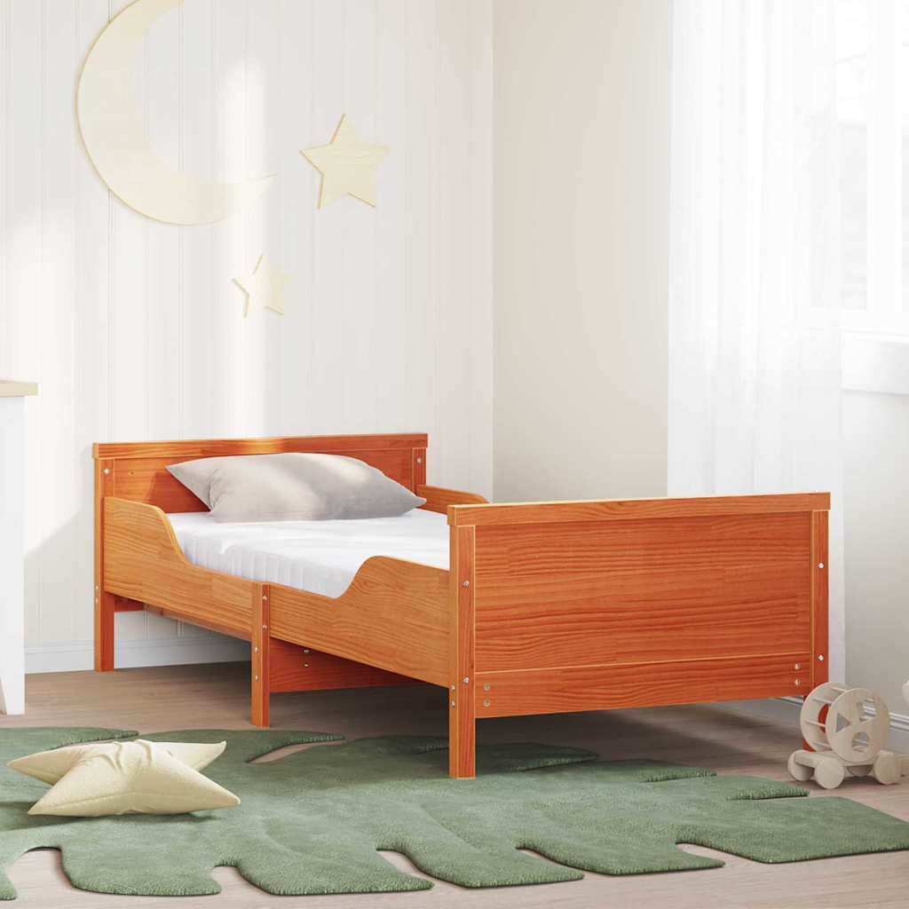 Krevet s produžetnim madracem s uzglavljem Smeđa 80 x 200 cm