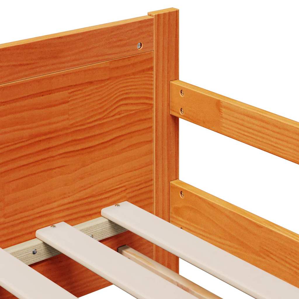 Krevet s produžetnim madracem s uzglavljem Smeđa 80 x 200 cm