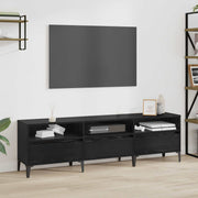 TV ormar Crni hrast 150 x 30 x 45 cm Obrađeno drvo i čelik