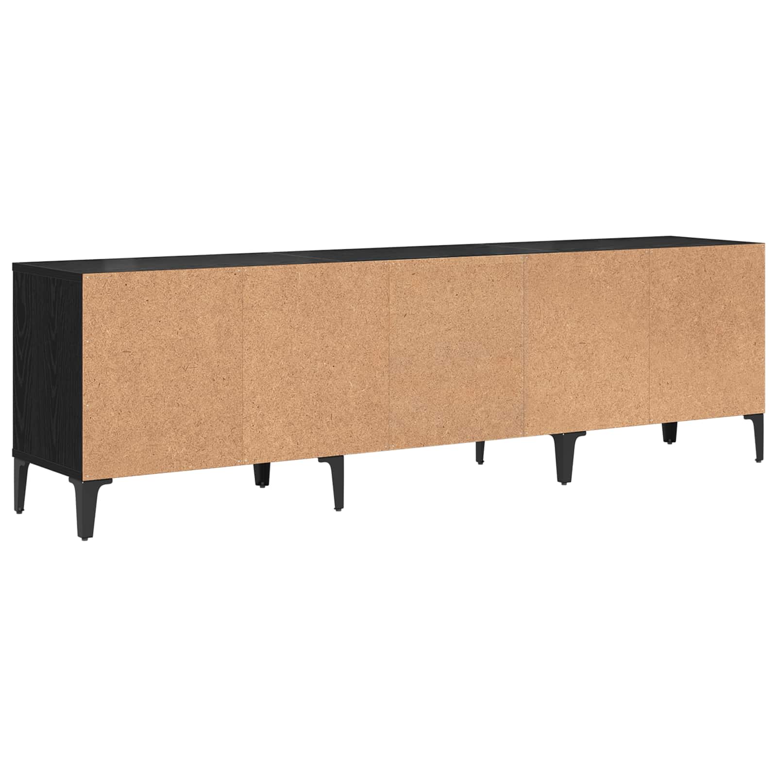 TV ormar Crni hrast 150 x 30 x 45 cm Obrađeno drvo i čelik