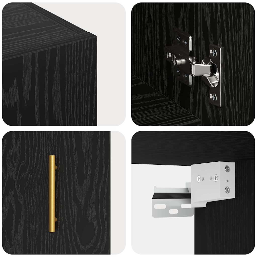 Ormar za Zid 60 x 31 x 70 cm Konstruirano drvo Crni hrast