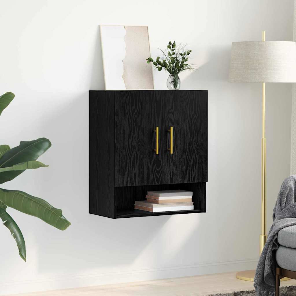 Ormar za Zid 60 x 31 x 70 cm Konstruirano drvo Crni hrast