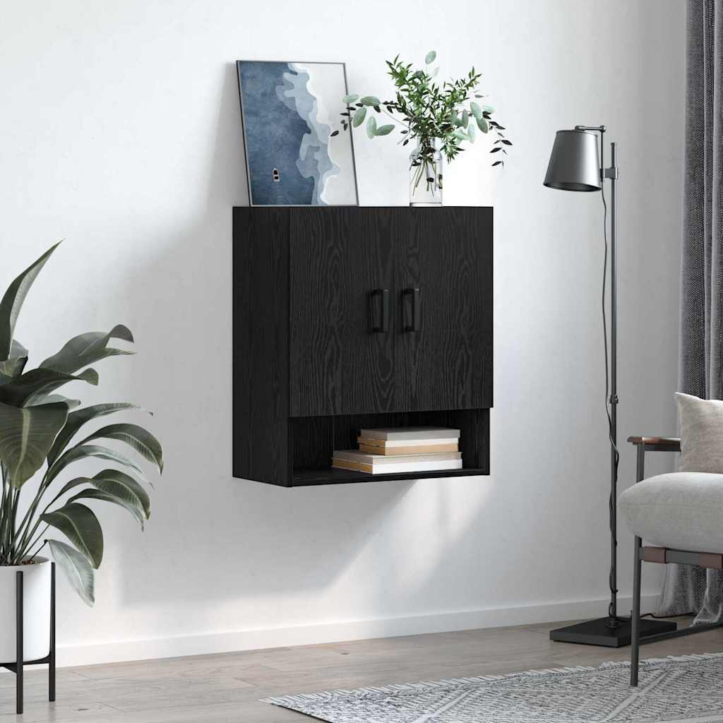 Ormar za Zid 60 x 31 x 70 cm Konstruirano drvo Crni hrast