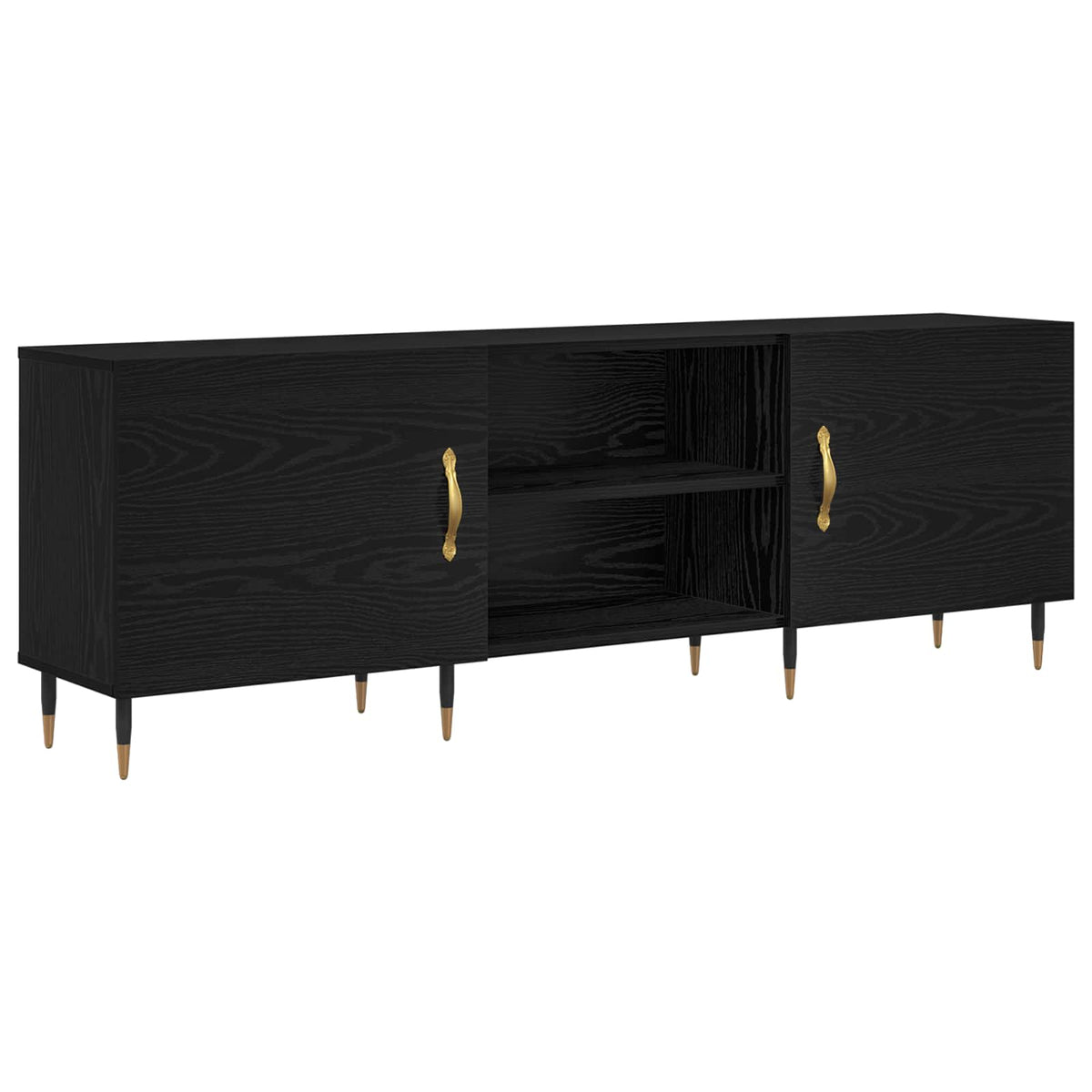 TV ormar 150 x 30 x 50 cm Crni hrast Konstruirano drvo