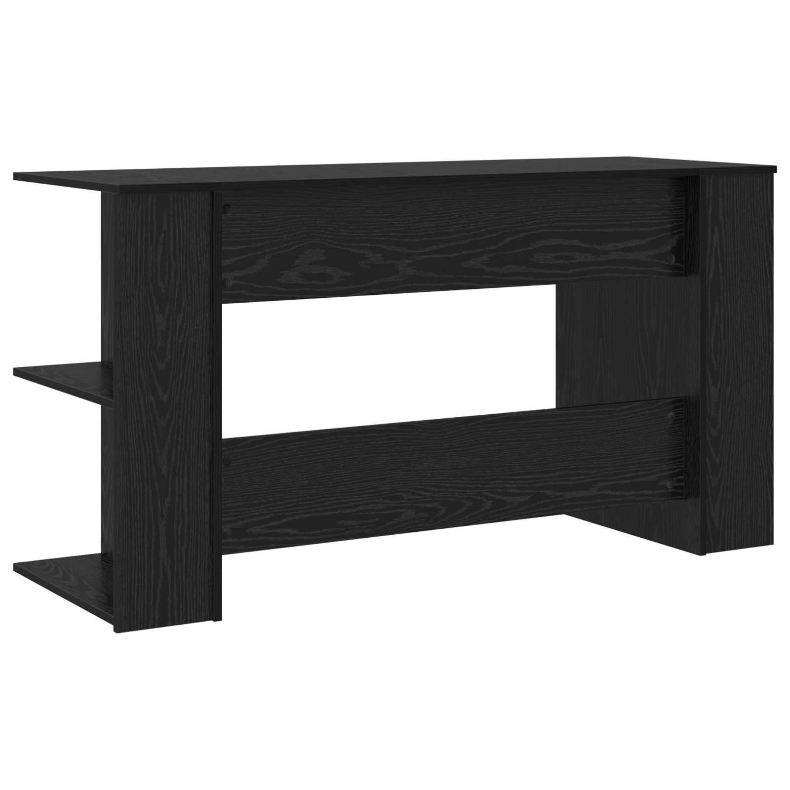 Stol s policom Crni hrast 140 x 50 x 75 cm Konstruirano drvo
