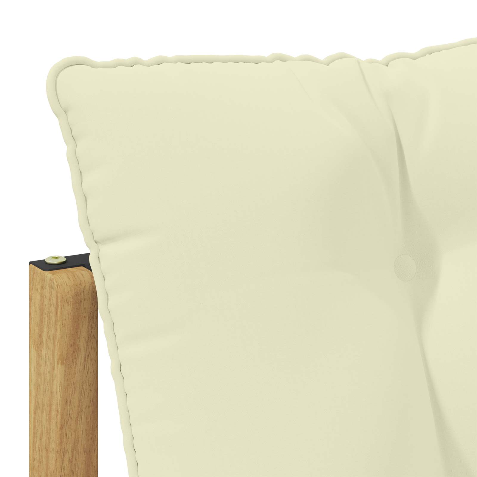 Set vanjskih sofa s jastukom 3 pcs Bijela i krem Poliester