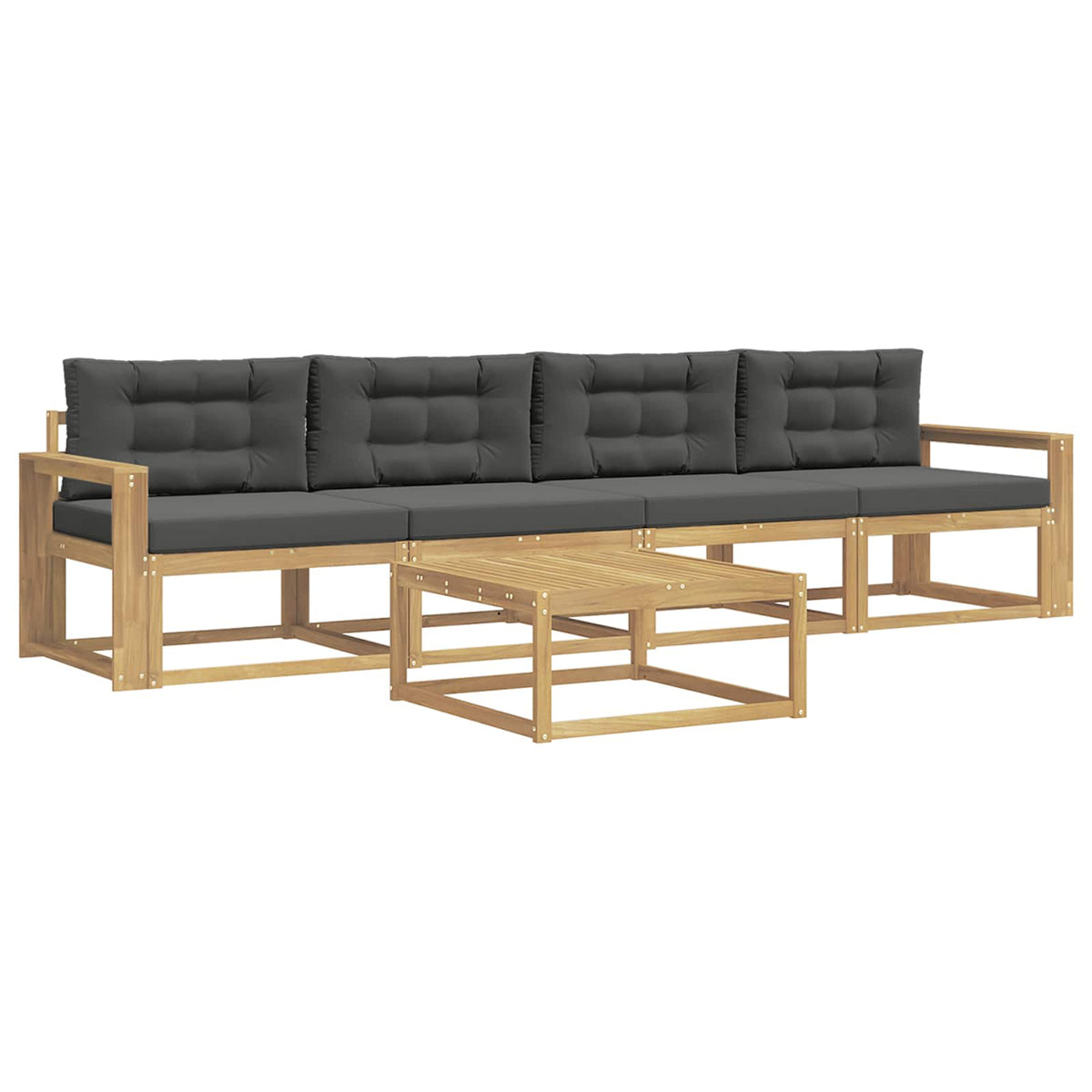Set vanjskih sofa 4 kom. Bijela i antracit