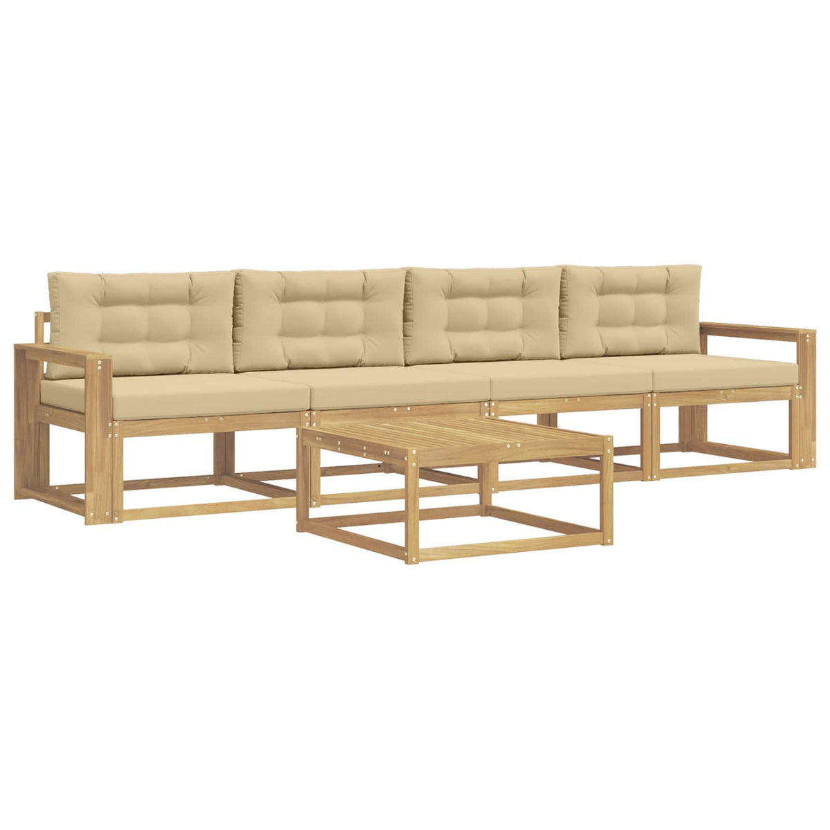 Set vanjskih sofa 4 kom. Bijela i bež