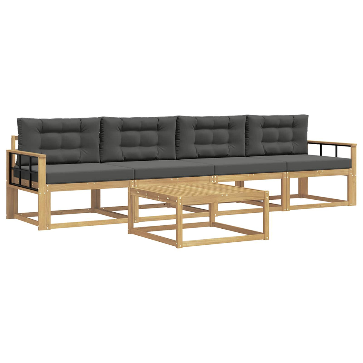 Set vanjskih sofa 4 kom. Bijela i antracit