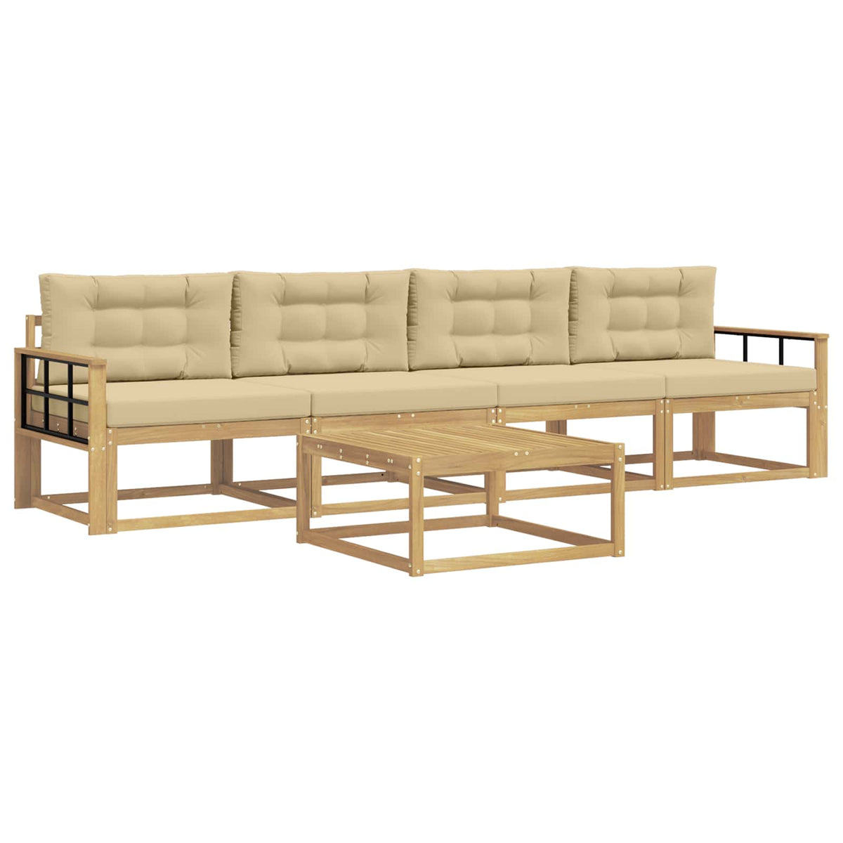 Set vanjskih sofa 4 kom. Bijela i bež
