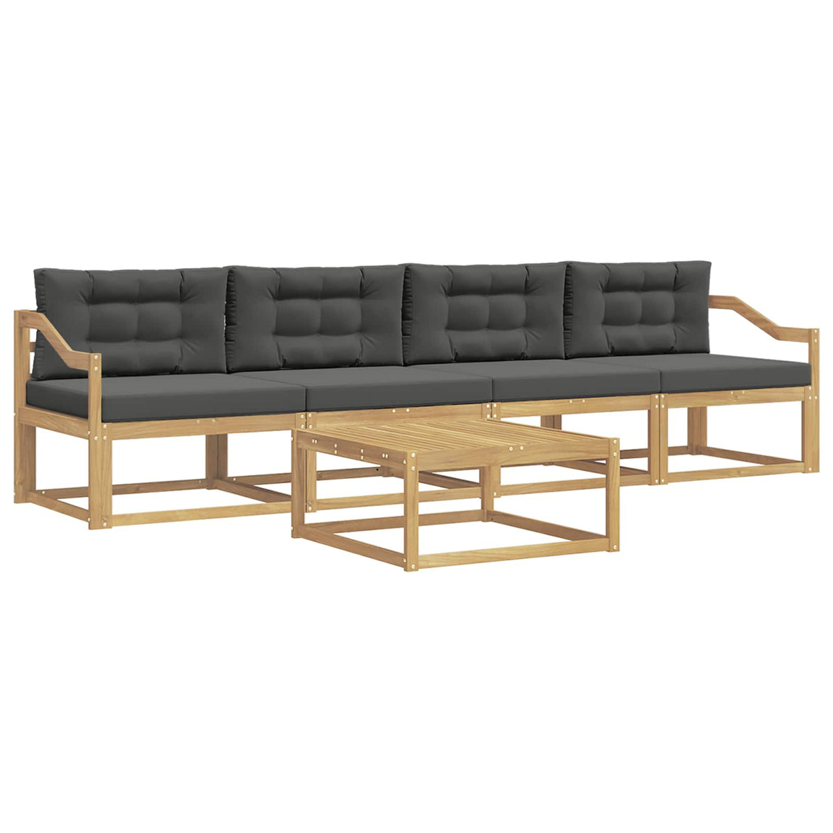 Set vanjskih sofa 4 kom. Bijela i antracit