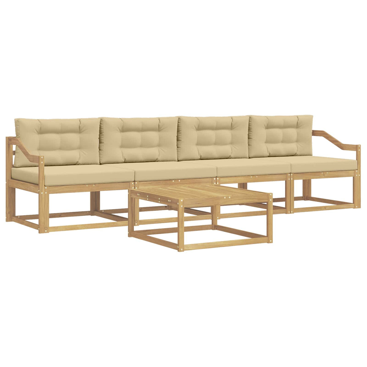 Set vanjskih sofa 4 kom. Bijela i bež