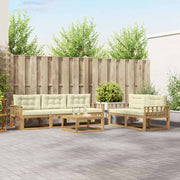 Set vanjskih sofa 6 kom. Bijela i krem
