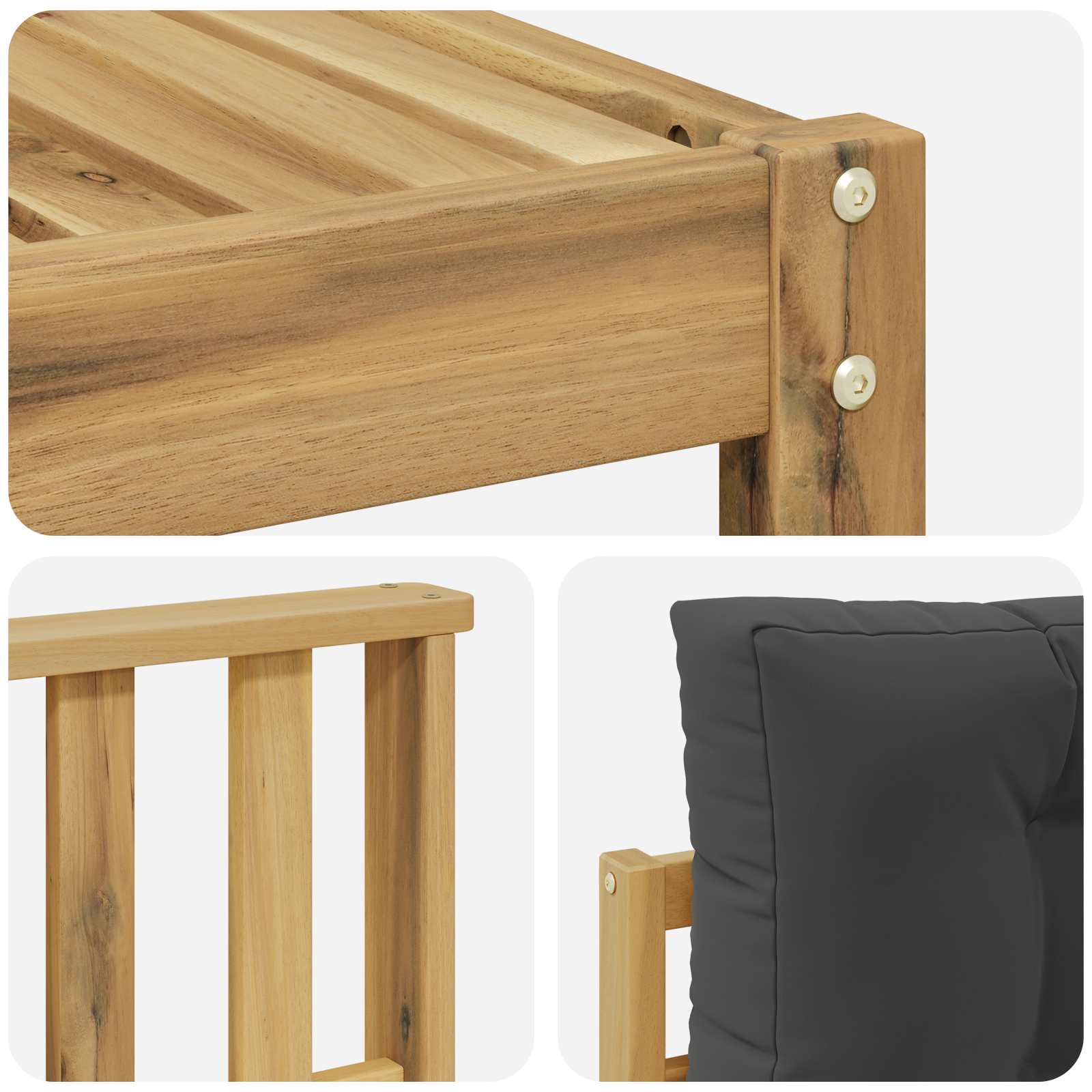 Set vanjskih sofa s jastukom 6 pcs Bijela i antracit