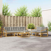 Set vanjskih sofa 6 kom. Bijela i svjetlosiva