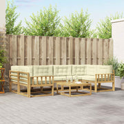 Set vanjskih sofa 5 kom. Bijela i krem
