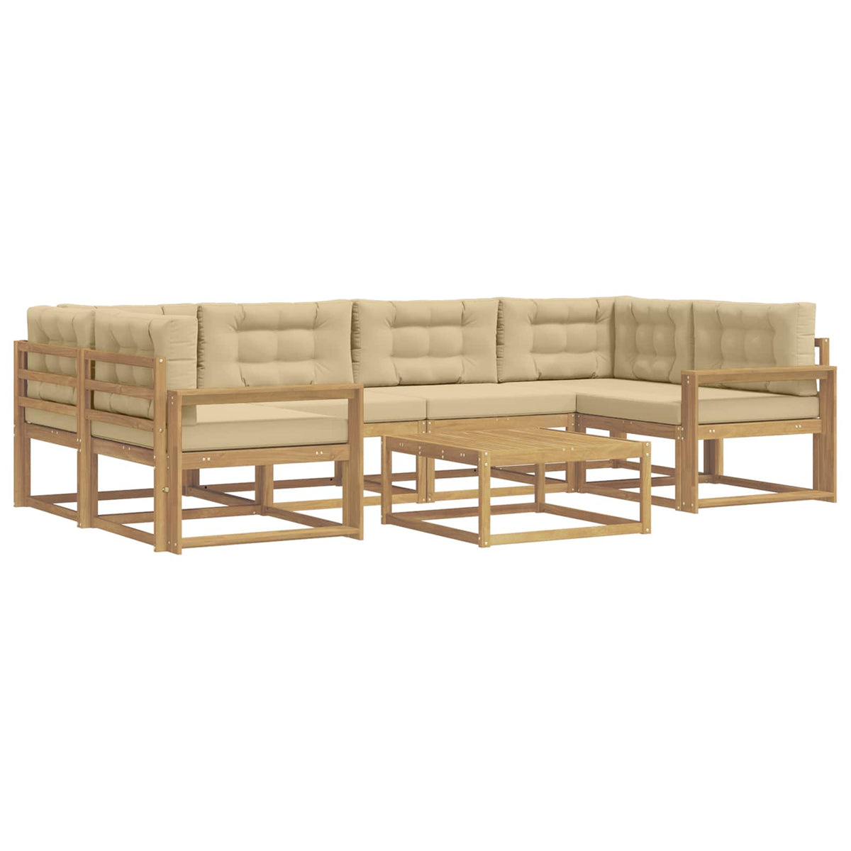 Set vanjskih sofa 5 kom. Bijela i bež