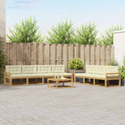 Set vanjskih sofa 7 kom. Bijela i krem
