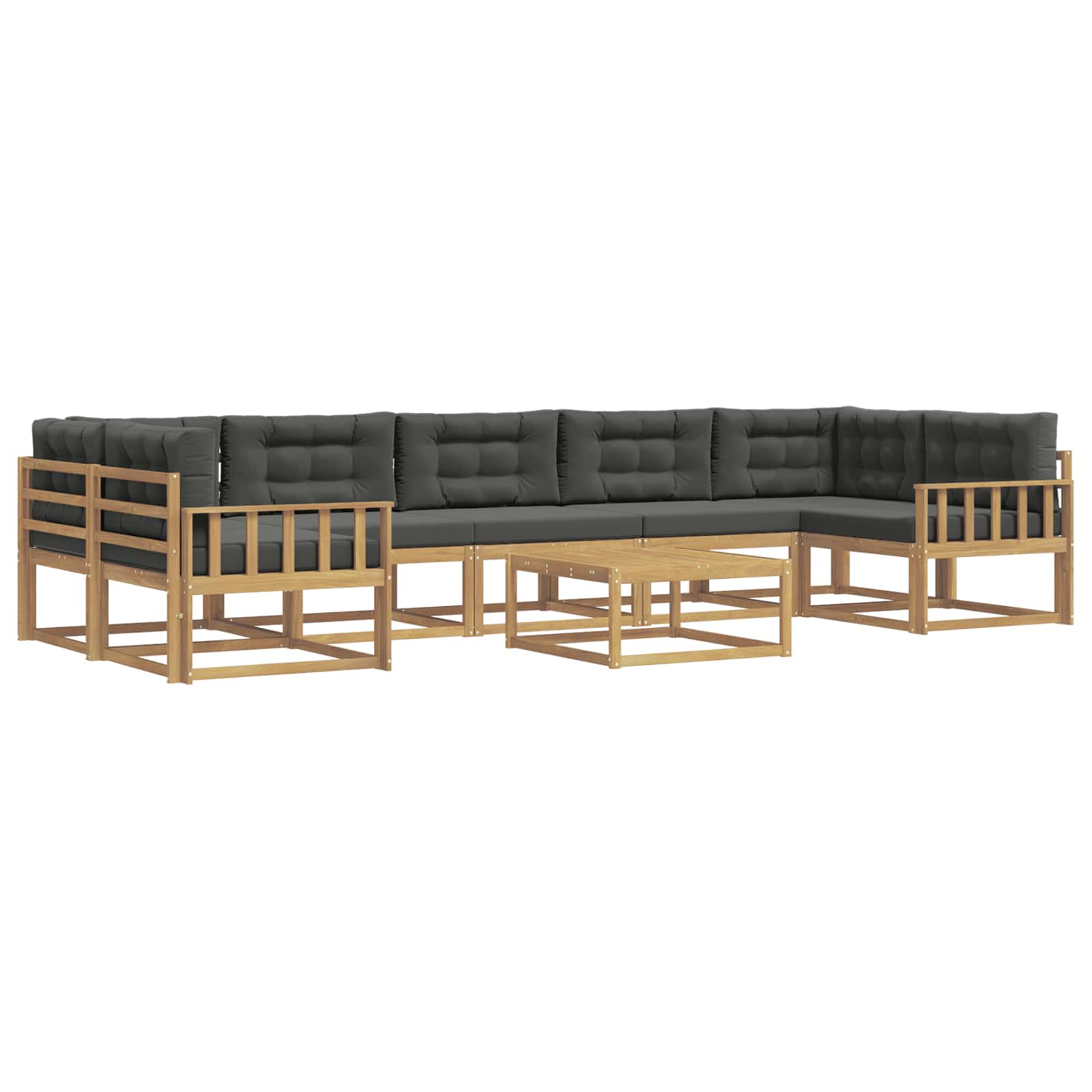 Set vanjskih sofa s jastukom 6 pcs Bijela i antracit