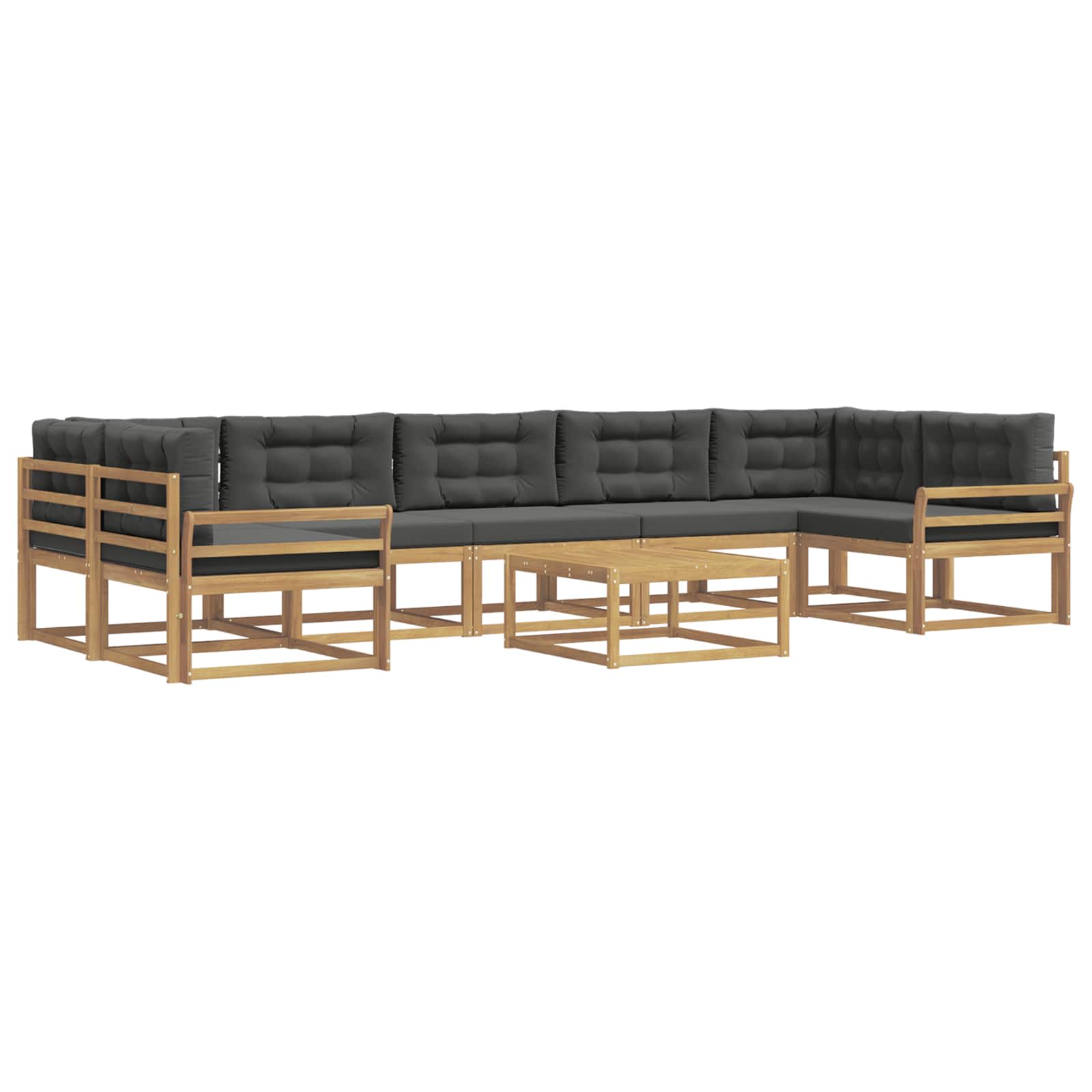 Set vanjskih sofa s jastukom 6 pcs Bijela i antracit