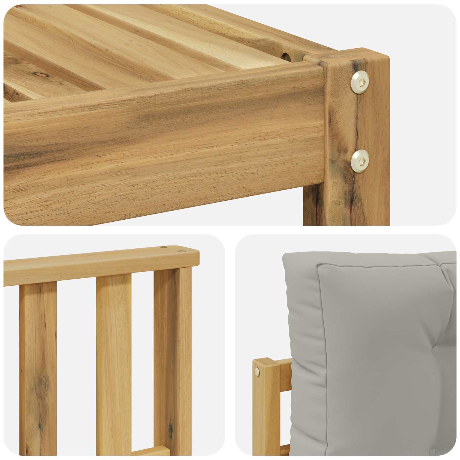 Set vanjskih sofa 6 pcs Bijela i svjetlosiva 79 x 79 x 37 cm