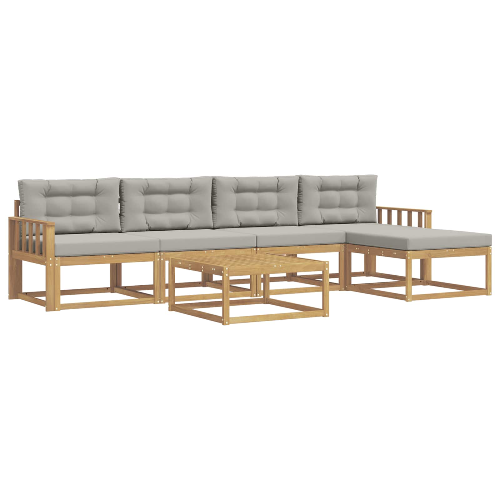 Set vanjskih sofa 6 pcs Bijela i svjetlosiva 79 x 79 x 37 cm