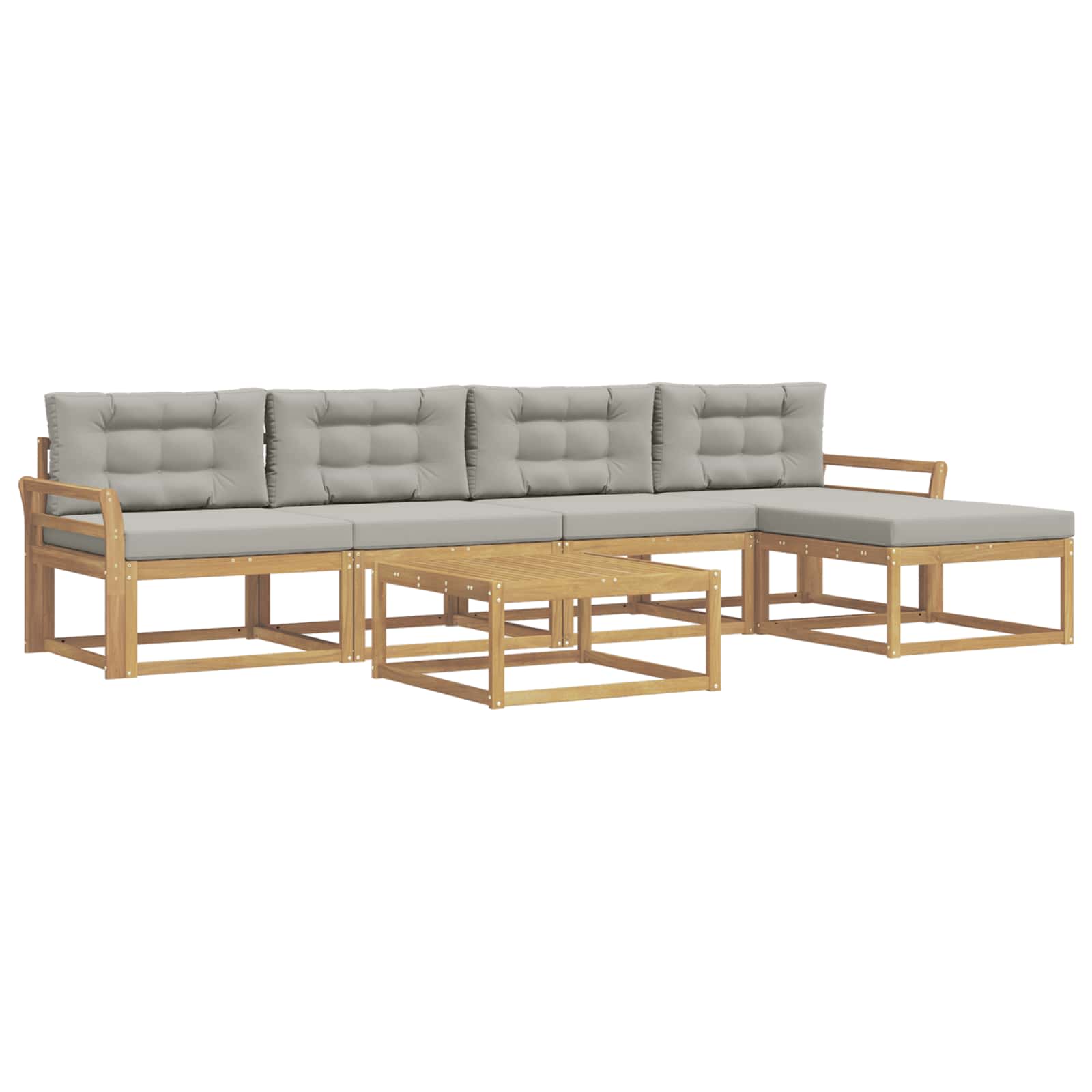 Set vanjskih sofa 6 pcs Bijela i svjetlosiva 79 x 79 x 37 cm