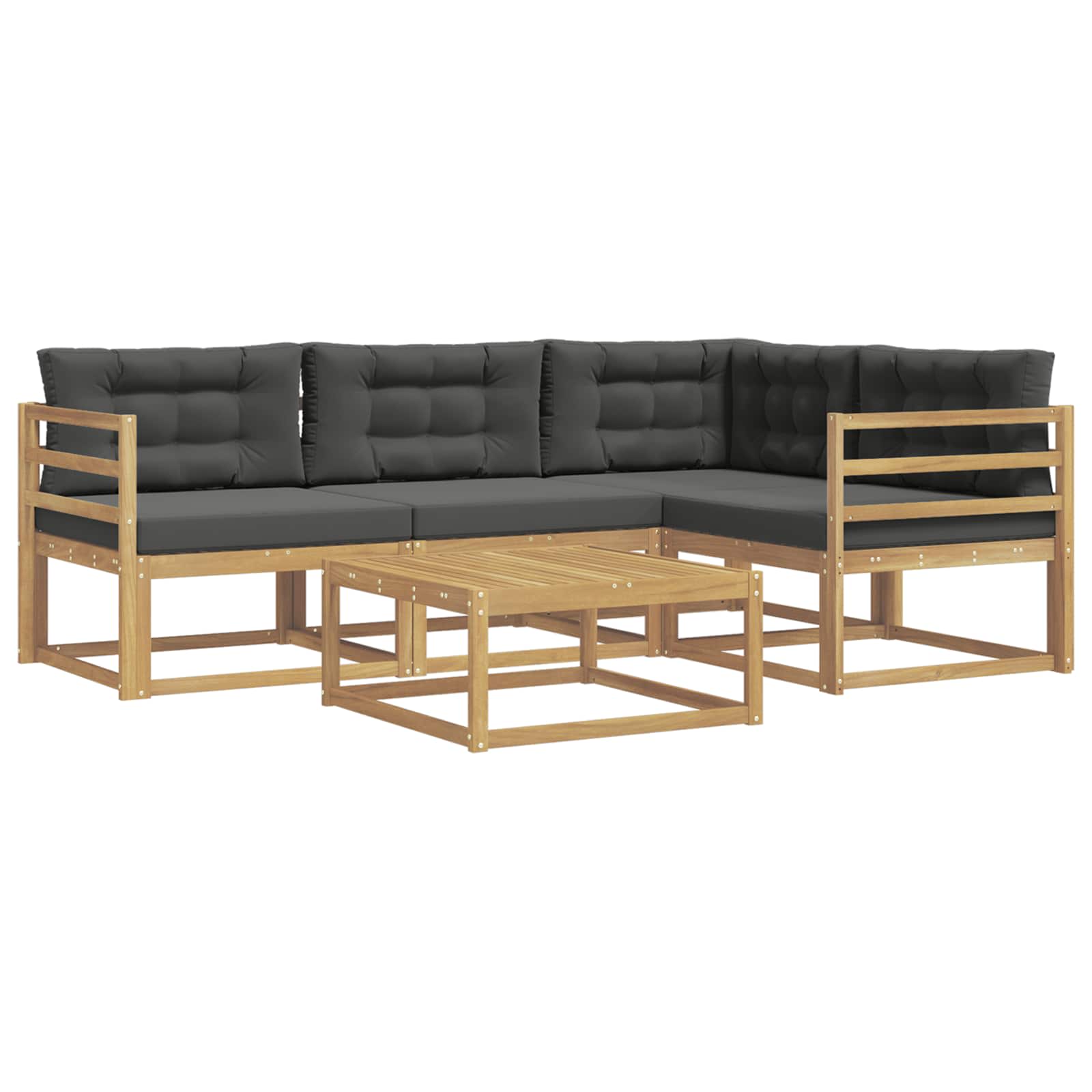 Set vanjskih sofa 5 pcs Bijela i antracit 79 x 79 x 37 cm