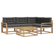 Set vanjskih sofa 5 kom. Bijela i antracit Poliester