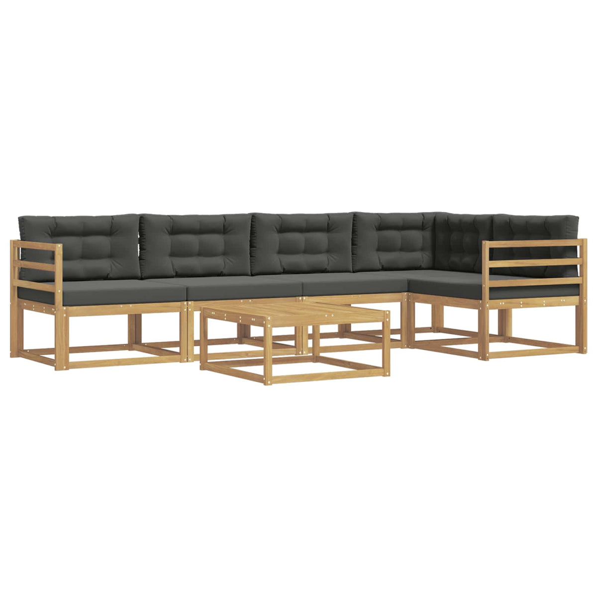 Set vanjskih sofa 6 kom. Bijela i antracit Poliester