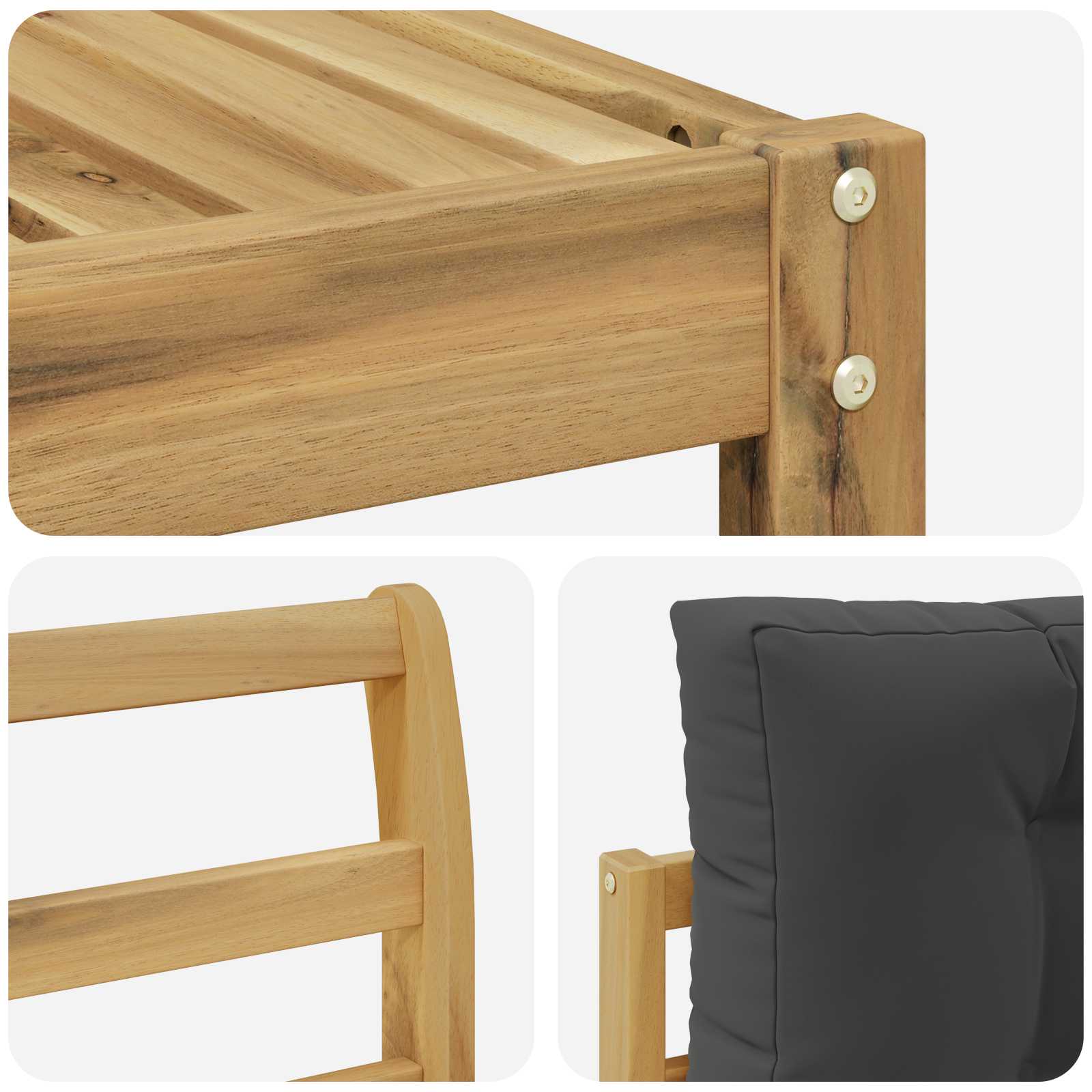 Set vanjskih sofa 6 kom. Bijela i antracit Poliester