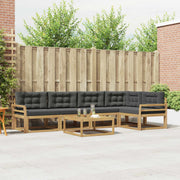 Set vanjskih sofa 6 kom. Bijela i antracit Poliester