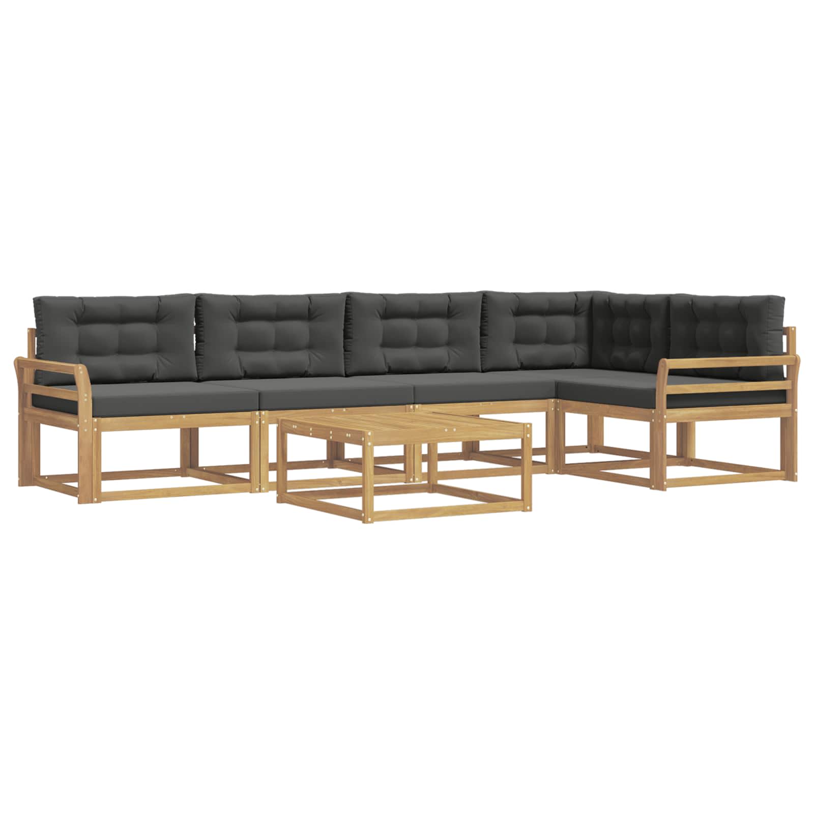Set vanjskih sofa 6 kom. Bijela i antracit Poliester