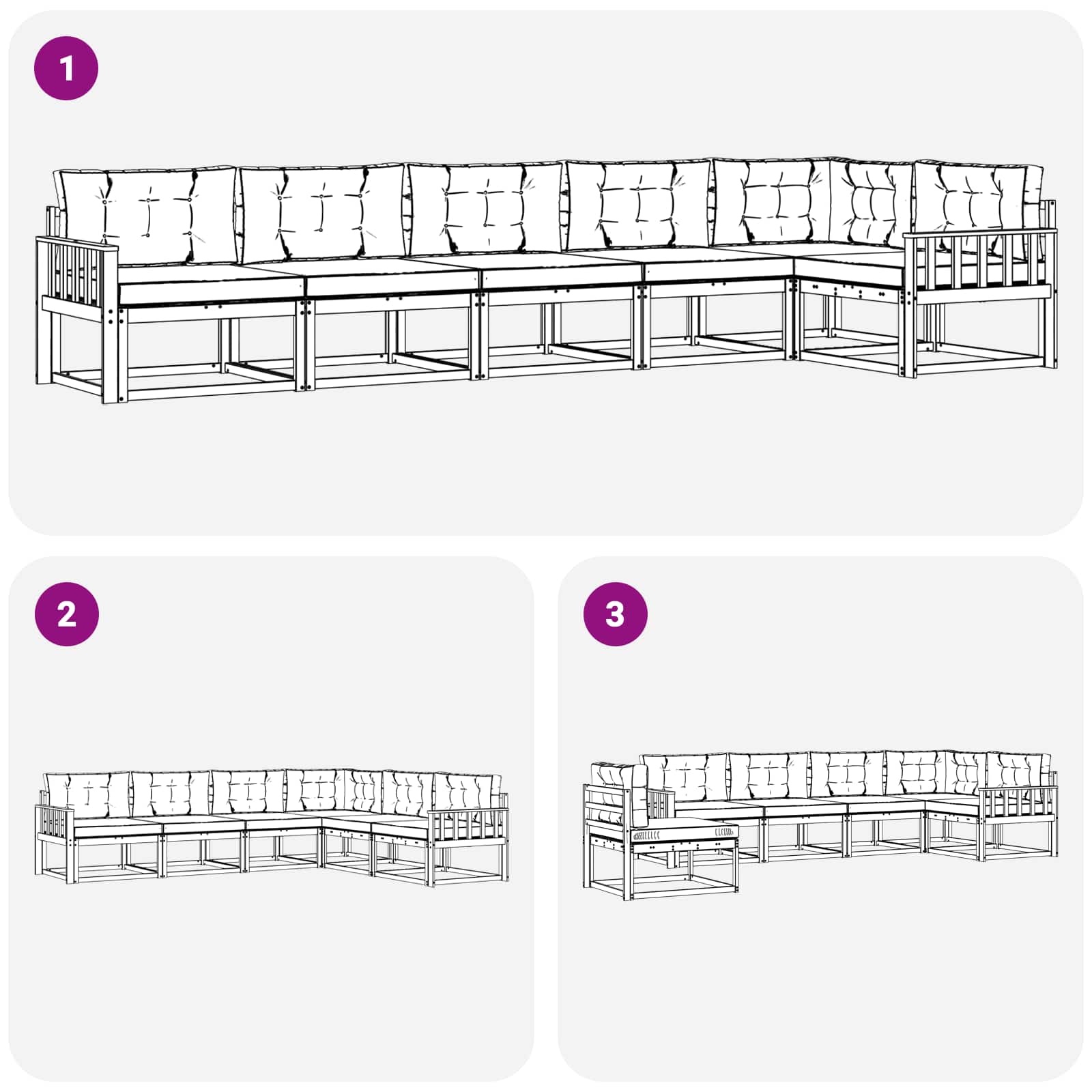 Set vanjskih sofa s jastukom 4 pcs Bijela i antracit Poliester