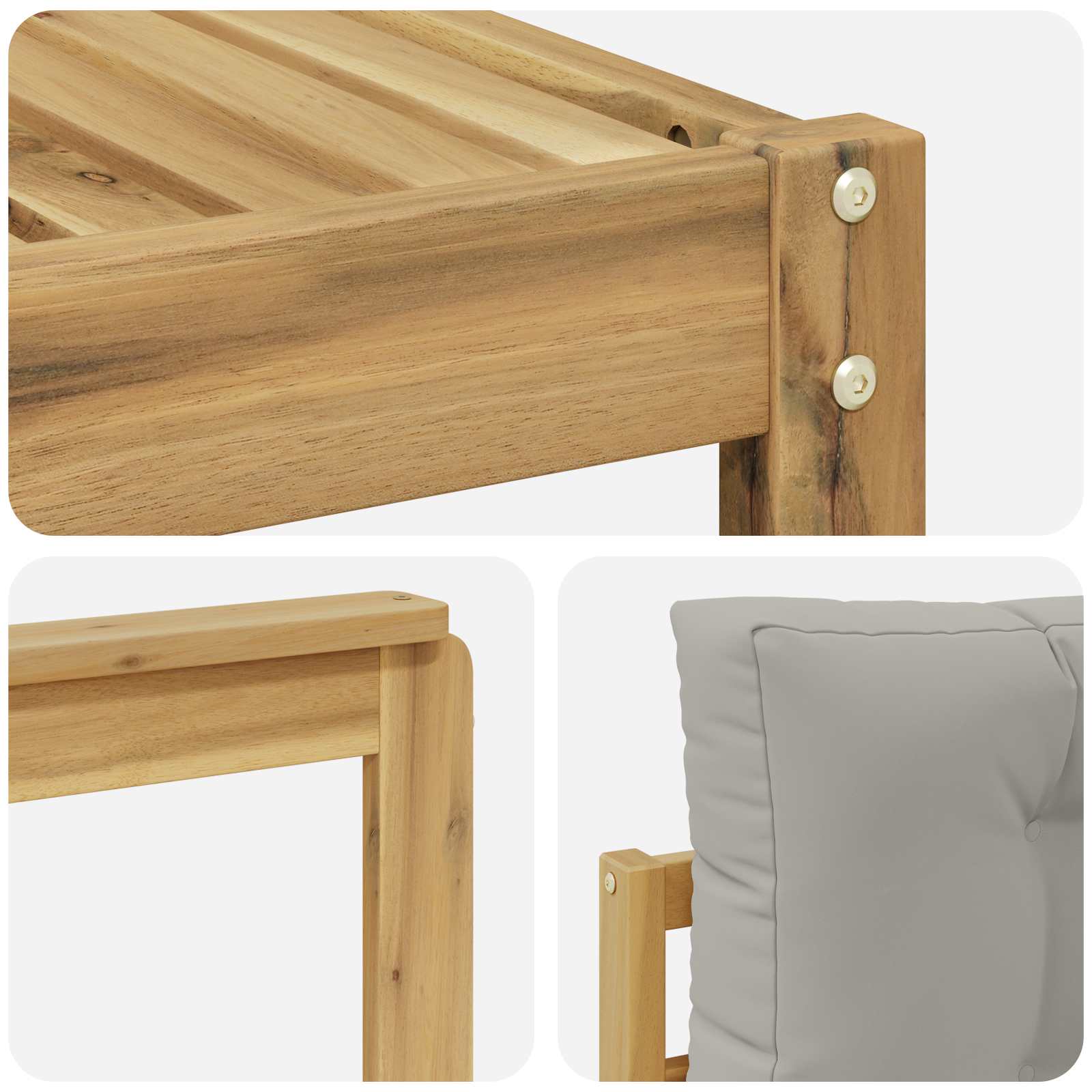 Set vanjskih sofa 7 pcs Bijela i svjetlosiva 79 x 79 x 37 cm