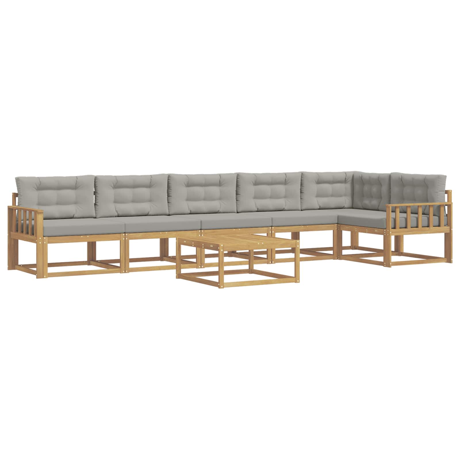 Set vanjskih sofa 7 pcs Bijela i svjetlosiva 79 x 79 x 37 cm