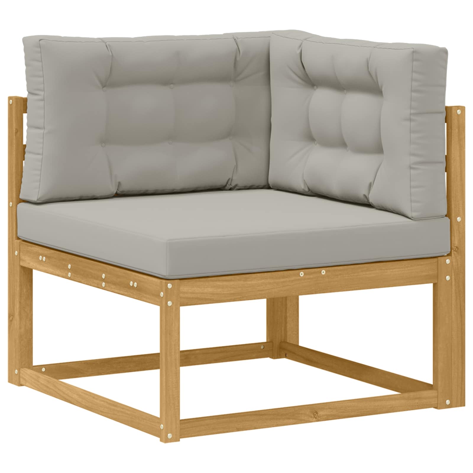 Set vanjskih sofa 7 kom. Bijela i svjetlosiva Poliester