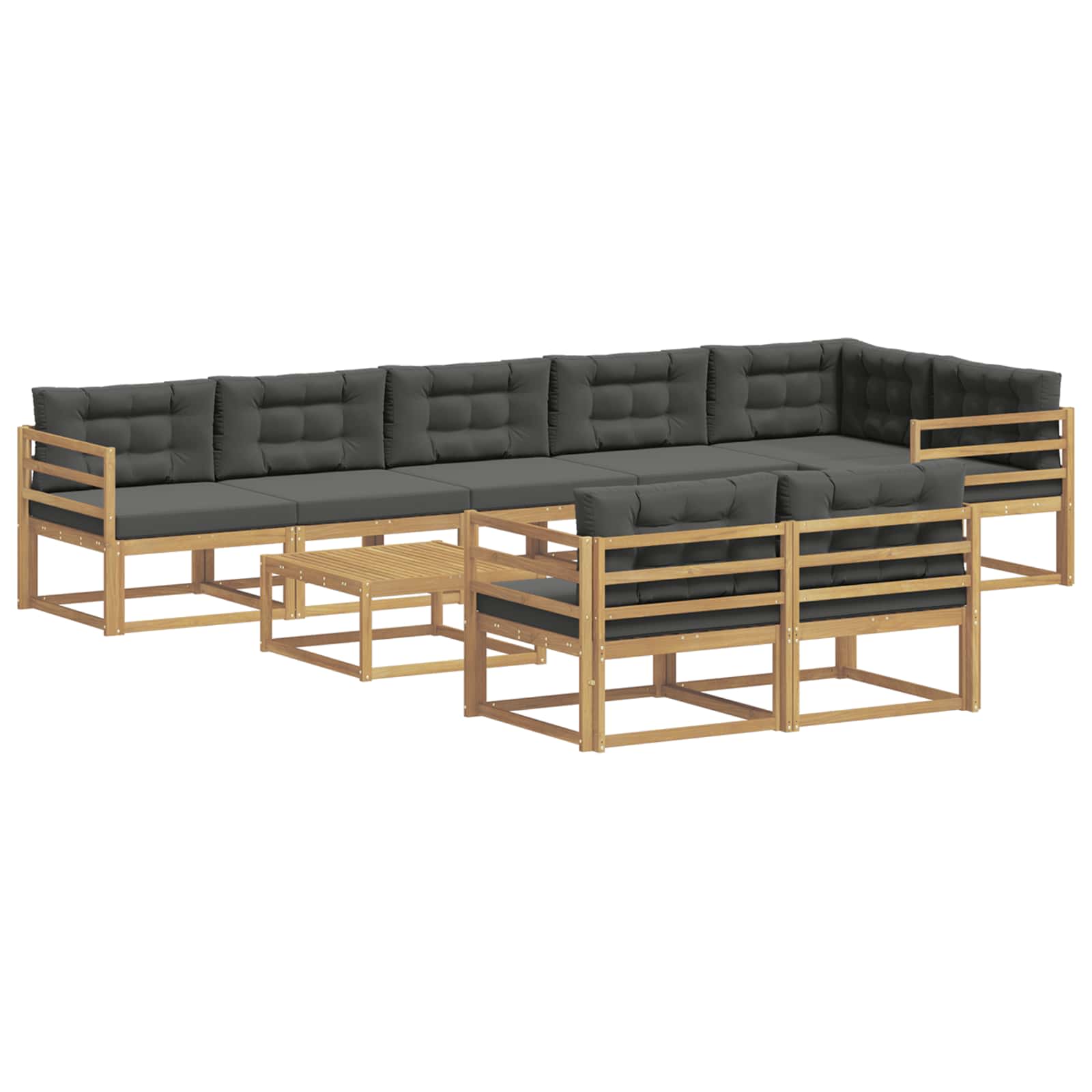 Set vanjskih sofa 9 pcs Bijela i antracit 79 x 79 x 37 cm