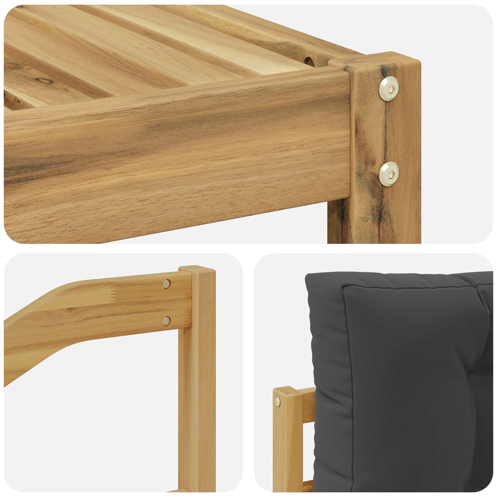 Set vanjskih sofa s jastukom 5 pcs Bijela i antracit Poliester